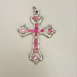 Three (3) Rhinestone Cross Pendants